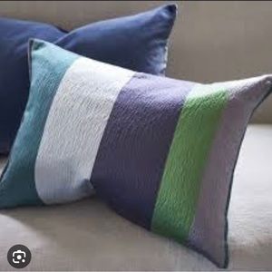Brand new Azure Saarika Stripe Pillow 24x18 SET Of 2 Inserts not included